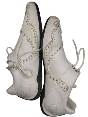 Vintage Puma Future Cat Studded White Leather Sneakers Unisex Men's 6